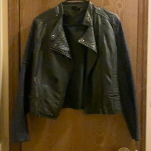 Leather Purple and black jacket